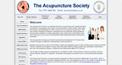 Desktop Screenshot of acupuncturesociety.co.uk