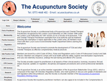 Tablet Screenshot of acupuncturesociety.co.uk